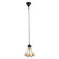 Clayre & Eef Roze Hanglamp Tiffany Ø 15*115 Cm E14/max 1*40w 5ll-6196