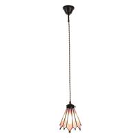 Clayre & Eef Roze Hanglamp Tiffany 18*15*115 Cm E14/max 1*25w 5ll-6218