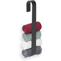 RELAXDAYS Handtuchhalter ohne Bohren, Edelstahl, 45 cm, selbstklebende Handtuchstange, Gästehandtuchhalter Bad, schwarz