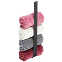 RELAXDAYS Handtuchhalter ohne Bohren, Edelstahl, 36 cm, selbstklebende Handtuchstange, Gästehandtuchhalter Bad, schwarz