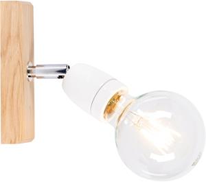 BRITOP LIGHTING Wandlamp Porcia Decoratieve lamp van keramiek op houten basis, FSC-gecertificeerd, bijpassende LM E27 / exclusief, Made in Europe (1 stuk)