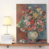 Bilderwelten Leinwandbild Kunstdruck - Hochformat Auguste Renoir - Blumenvase