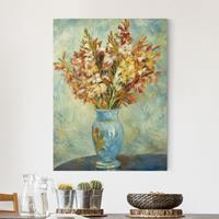 Bilderwelten Leinwandbild Kunstdruck - Hochformat Auguste Renoir - Gladiolen in Vase