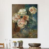 Bilderwelten Leinwandbild Kunstdruck - Hochformat Auguste Renoir - Vase Pfingstrosen