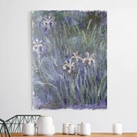 Bilderwelten Leinwandbild Kunstdruck - Hochformat Claude Monet - Schwertlilien