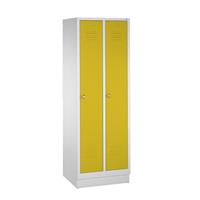 C+P Garderobekast/locker, Fel geel (RDS 080 80 60), 180x61x50 cm/ 2 vakken