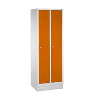 C+P Garderobekast/locker, Geel-oranje (RAL 2000), 180x81x50 cm/ 2 vakken