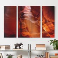 Bilderwelten 3-teiliges Leinwandbild Natur & Landschaft - Querformat Antelope Canyon