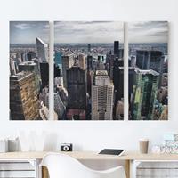 Bilderwelten 3-teiliges Leinwandbild Architektur & Skyline - Querformat Mitten in New York