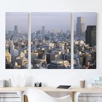Bilderwelten 3-teiliges Leinwandbild Architektur & Skyline - Querformat Tokyo City