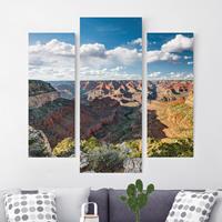 Bilderwelten 3-teiliges Leinwandbild Natur & Landschaft - Querformat Natur des Canyons