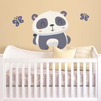Bilderwelten Wandtattoo Kinderzimmer Panda mit Schmetterlingen