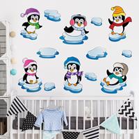 Bilderwelten Wandtattoo Kinderzimmer Pinguin Winter Kinderzimmer Set