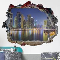 Bilderwelten 3D Wandtattoo Dubai Nacht Skyline