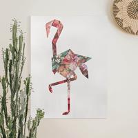 Bilderwelten Leinwandbild Origami Flamingo