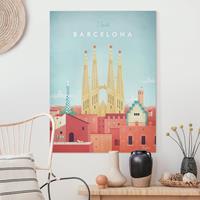 Bilderwelten Leinwandbild Reiseposter - Barcelona
