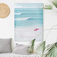 Bilderwelten Leinwandbild Reiseposter - Biarritz