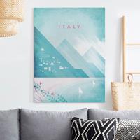 Bilderwelten Leinwandbild Reiseposter - Italien