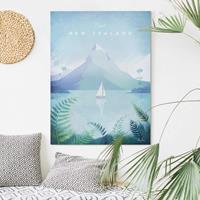 Bilderwelten Leinwandbild Reiseposter - Neuseeland