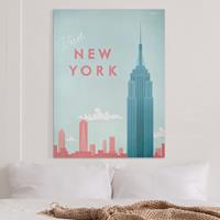 Bilderwelten Leinwandbild Reiseposter - New York