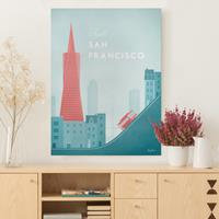 Bilderwelten Leinwandbild Reiseposter - San Francisco