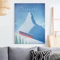 Bilderwelten Leinwandbild Reiseposter - Zermatt