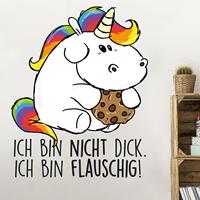 Bilderwelten Wandtattoo Kinderzimmer Pummeleinhorn - Ich bin flauschig!