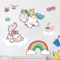 Bilderwelten Wandtattoo Kinderzimmer NICI - Theodor & Rainbow Flair fliegen