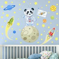 Bilderwelten Wandtattoo Kinderzimmer Astronaut Panda