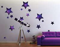 Bilderwelten Wandtattoo Kinderzimmer No.542 Sterne Galaxie 18er Set