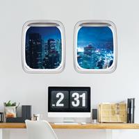 Bilderwelten 3D Wandtattoo Doppelfenster Flugzeug Die Atmosphäre Tokios