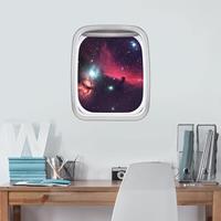 Bilderwelten Wandtattoo Kinderzimmer Fenster Flugzeug Pferd im Weltraum