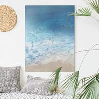 Bilderwelten Leinwandbild Strand - Hochformat Ebbe und Flut in Farbe I