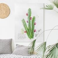 Bilderwelten Leinwandbild Spruch - Hochformat Kaktus mit Bibelvers II