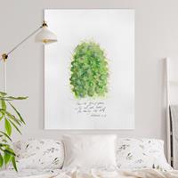 Bilderwelten Leinwandbild Spruch - Hochformat Kaktus mit Bibelvers I