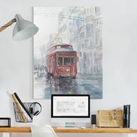 Bilderwelten Leinwandbild Architektur & Skyline - Hochformat Straßenbahn-Studie II