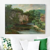 Klebefieber Leinwandbild Kunstdruck Gustave Courbet - Der Oraguay-Felsen