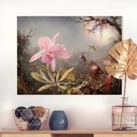 Bilderwelten Leinwandbild Martin Johnson Heade - Orchidee und drei Kolibris