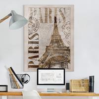 Bilderwelten Leinwandbild Shabby Chic Collage - Paris