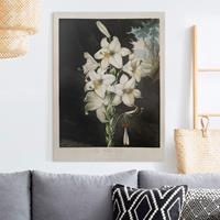 Bilderwelten Leinwandbild Botanik Vintage Illustration Weiße Lilie
