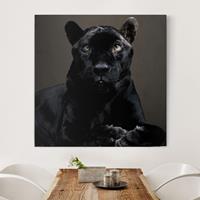Bilderwelten Leinwandbild Tiere - Quadrat Black Puma