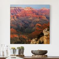 Bilderwelten Leinwandbild Berg - Quadrat Grand Canyon nach dem Sonnenuntergang