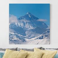 Bilderwelten Leinwandbild Berg - Quadrat Mount Everest
