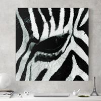 Bilderwelten Leinwandbild Tiere - Quadrat Zebra Crossing
