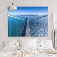 Bilderwelten Leinwandbild Architektur & Skyline - Querformat Brücke zur Insel