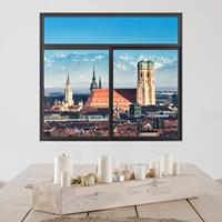 Klebefieber 3D Wandtattoo Fenster Schwarz München