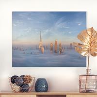 Bilderwelten Leinwandbild Architektur & Skyline - Querformat Dubai über den Wolken