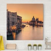 Bilderwelten Leinwandbild Architektur & Skyline - Quadrat Goldenes Venedig