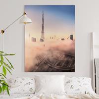 Bilderwelten Leinwandbild Architektur & Skyline - Hochformat Himmlische Skyline von Dubai