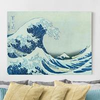 Bilderwelten Leinwandbild - Querformat Katsushika Hokusai - Die grosse Welle von Kanagawa